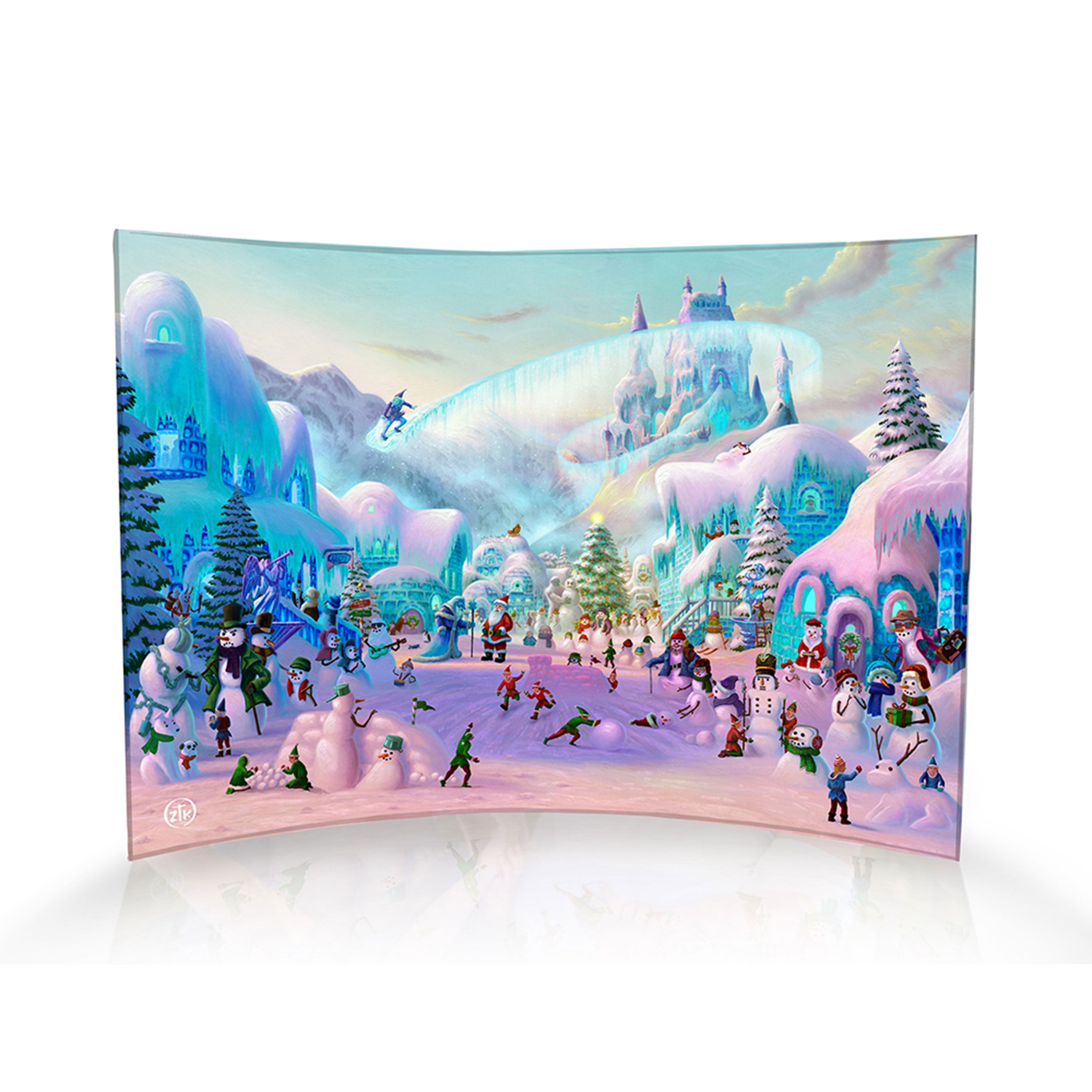 Zac Kinkade (Snowman Sanctuary) 10" x 7" Curved Acrylic Print ACP1007CUR803